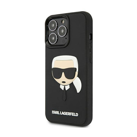 Karl Lagerfeld 3D Rubber Karl's Head - Etui iPhone 13 Pro (czarny) (KLHCP13LKH3DBK)