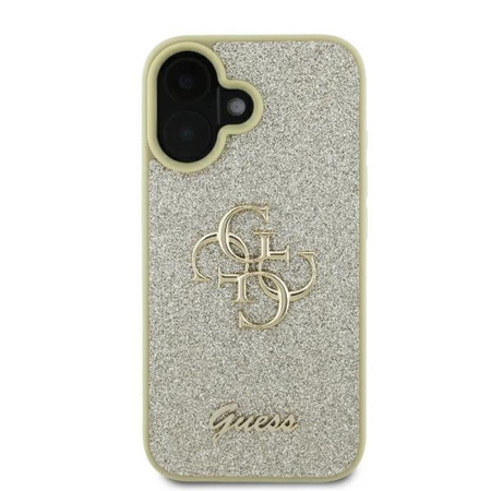 Guess Fixed Glitter Big 4G - Etui iPhone 16 Plus (złoty) (GUHCP16MHG4SGD)