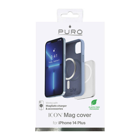 PURO ICON MAG - Etui iPhone 14 Plus MagSafe (Sierra Blue) (IPC1467ICONMAGLBLUE)