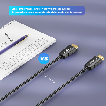 Unitek Kabel optyczny HDMI 2.0 AOC 4K 60Hz 7 m (C11072BK03-7M)