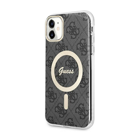 Guess 4G MagSafe - Etui iPhone 11 (Czarny) (GUHMN61H4STK)