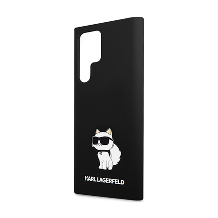 Karl Lagerfeld Silicone Choupette - Etui Samsung Galaxy S24 Ultra (czarny) (KLHCS24LSNCHBCK)