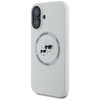 Karl Lagerfeld Silicone Double Heads And Circle MagSafe - Etui do iPhone 16 (beżowy) (KLHMP16SSKCHTCE)