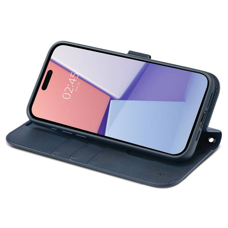 Spigen Wallet S Pro - Etui do iPhone 15 Pro (Navy) (ACS06741)