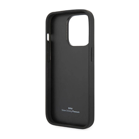 BMW Leather Diamond Pattern - Etui iPhone 14 Pro (burgundowy) (BMHCP14L22RFGR)