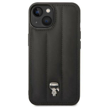 Karl Lagerfeld Quilted Puffy Ikonik Pin – Etui do iPhone 14 Plus (Czarny) (KLHCP14MPSQPK)