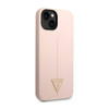 Guess Silicone Triangle Logo - Etui iPhone 14 (różowy) (GUHCP14SSLTGP)