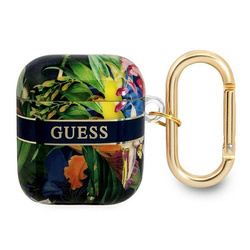 Guess Flower - Etui Airpods 1/2 gen (Blue) (GUA2HHFLB)