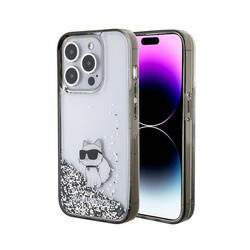 Karl Lagerfeld Liquid Glitter Choupette - Etui iPhone 15 Pro Max (przezroczysty) (KLHCP15XLKCNSK)