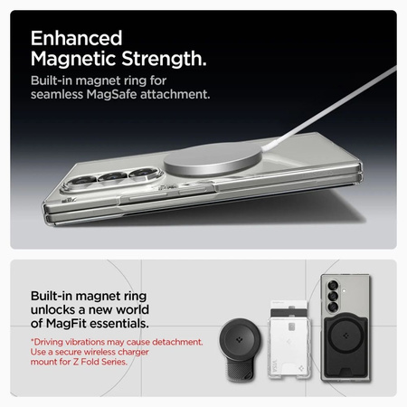 Spigen Airskin Mag MagSafe - Etui do Samsung Galaxy Z Fold 7 (Clear/White) (ACS09545)