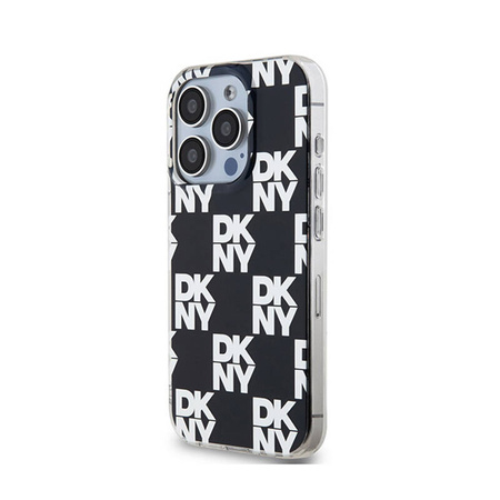 DKNY IML Checkered Mono Pattern - Etui do iPhone 15 Pro Max (czarny) (DKHCP15XHDLCEK)