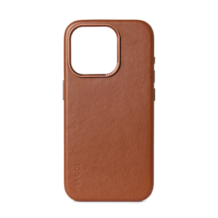 Decoded – skórzana obudowa ochronna do iPhone 15 Pro Max kompatybilna z MagSafe (tan) (D24IPO15PMBC1TN)