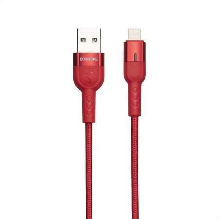 Borofone Starlight - kabel połączeniowy USB do Lightning 1.2 m (czerwony) (BFO-BU17-L-R)