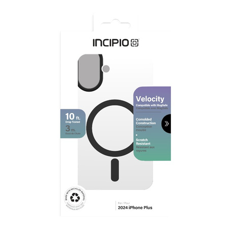 Incipio Velocity MagSafe - Etui iPhone 16 Plus (Clear / Black) (IPH-2164-BCLR)
