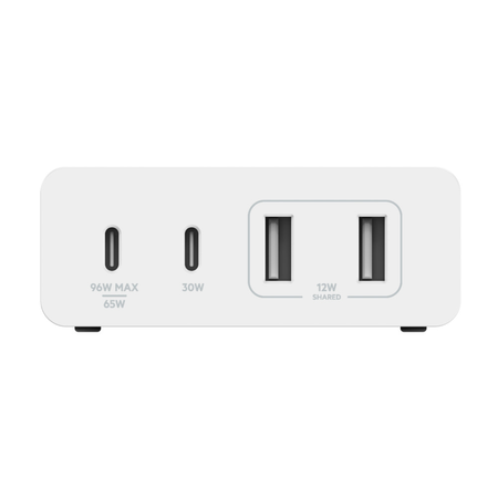 Belkin 108W 4 porty USB GaN ładowarka biurkowa - biały (WCH010VFWH)