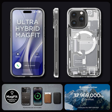 Spigen Ultra Hybrid Mag MagSafe - Etui do iPhone 15 Pro (Zero One White) (ACS07036)