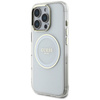 Guess IML Metal Colored Circle Classic Logo MagSafe - Etui do iPhone 16 Pro (biały) (GUHMP16LHTDRCEDH)