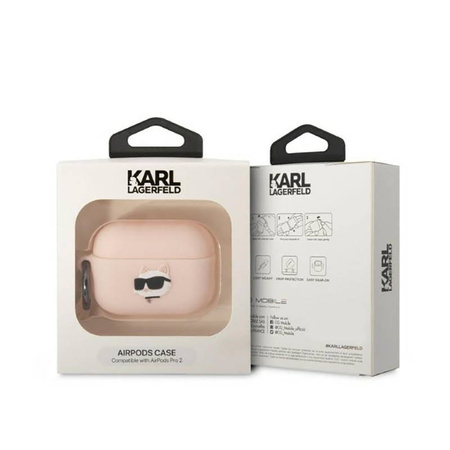 Karl Lagerfeld Silicone NFT Choupette Head 3D - Etui AirPods Pro 2 (różowy) (KLAP2RUNCHP)