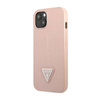 Guess Saffiano Triangle Logo Case – Etui iPhone 14 Plus (różowy) (GUHCP14MPSATLP)