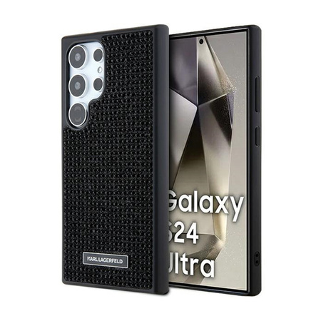 Karl Lagerfeld Rhinestone Metal Logo - Etui Samsung Galaxy S24 Ultra (czarny) (KLHCS24LHDSPRK)