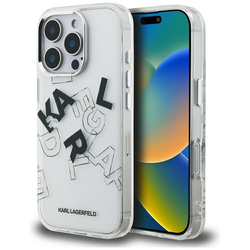 Karl Lagerfeld IML Sketched Graphic - Etui iPhone 16 Pro Max (przezroczysty) (KLHCP16XHMLGFCH)