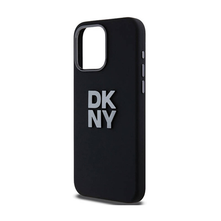 DKNY Liquid Silicone Metal Logo - Etui iPhone 15 Pro Max (czarny) (DKHCP15XSMCBSK)