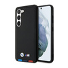 BMW Leather Hot Stamp Tricolor - Etui Samsung Galaxy S23+ (czarny) (BMHCS23M22PTDK)