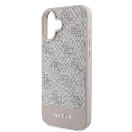 Guess 4G Bottom Stripe - Etui iPhone 16 Plus (różowy) (GUHCP16MG4GLPI)