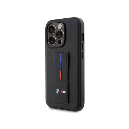 BMW Grip Stand Hot Stamp - Etui iPhone 14 Pro (czarny) (BMHCP14L22GSLK)