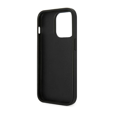Karl Lagerfeld Saffiano Choupette Head Patch Case - Etui iPhone 14 Pro (czarny) (KLHCP14LSAPCHK)
