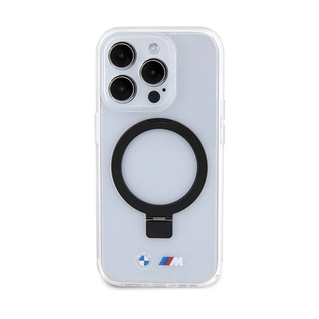 BMW Ring Stand M Collection MagSafe - Etui iPhone 15 Pro (przezroczysty) (BMHMP15LURST)