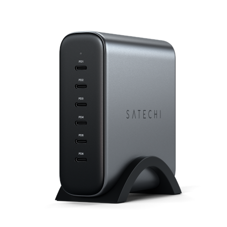 Satechi 6-Port GaN Charger - ładowarka 200W PD GaN (6x USB-C) - gwiezdna szarość (ST-C200GM-EU)