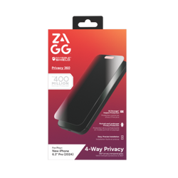 ZAGG InvisibleShield Glass Elite Privacy 360 - szkło prywatyzujące do iPhone 16 Pro (4 kierunki) (200114876)