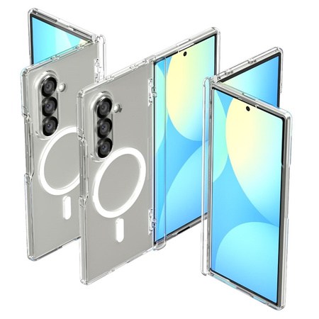 Spigen Ultra Hybrid Pro Mag MagSafe - Etui do Samsung Galaxy Z Fold 7 (Clear/White) (ACS09546)