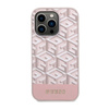 Guess GCube Stripes MagSafe - Etui iPhone 14 Pro Max (Różowy) (GUHMP14XHGCFSEP)