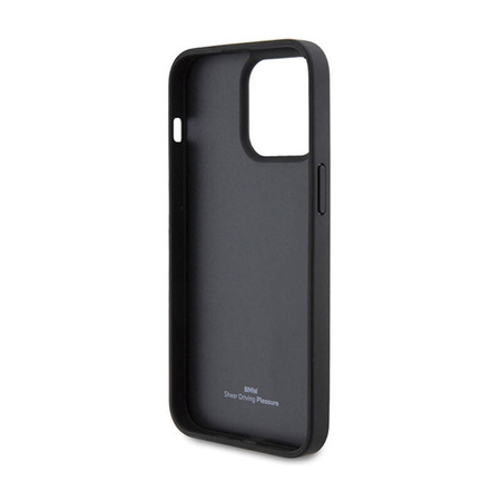 BMW Leather Diamond Pattern - Etui iPhone 15 Pro Max (czarny) (BMHCP15X22RFGK)