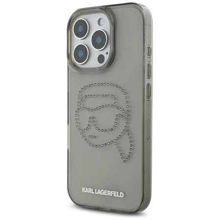 Karl Lagerfeld IML Rhinestones Karl Head - Etui do iPhone 16 Pro (czarny) (KLHCP16LHKHDCELK)