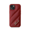 Karl Lagerfeld Diagonal Quilted Script - Etui iPhone 15 / 14 / 13 (czerwony) (KLHCP15SPQDSMGR)