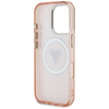 Guess IML Metal Glitter 4G Circle Triangle MagSafe - Etui do iPhone 16 Pro Max (różowy) (GUHMP16XHG4PRTGP)