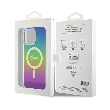 Guess IML Iridescent MagSafe - Etui iPhone 15 Pro Max (kolorowy) (GUHMP15XHITSK)