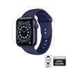 Crong Liquid - Pasek do Apple Watch 44/45/46/49 mm (granatowy) (CRG-44LQB-MBL)