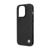 BMW Leather Quilted - Etui iPhone 14 Pro (czarny) (BMHCP14L22RQDK)