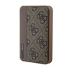 Guess 4G Leather Metal Logo - Power Bank 5000 mAh 15W (brązowy) (GUPB5LP4GEGW)