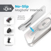 Speck Presidio Perfect-Clear Grip ClickLock & MagSafe - Etui iPhone 16e / iPhone 15 / iPhone 14 / iPhone 13 (Clear / Chrome Finish / Serene Silver) (150443-3199)