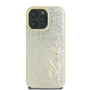 Karl Lagerfeld Metal Signature - Etui iPhone 16 Pro (złoty) (KLHCP16LPFMFBKMD)