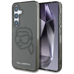 Karl Lagerfeld Rhinestones Karl Head Logo - Etui Samsung Galaxy S25 (czarny) (KLHCS25SHKHDCELK)