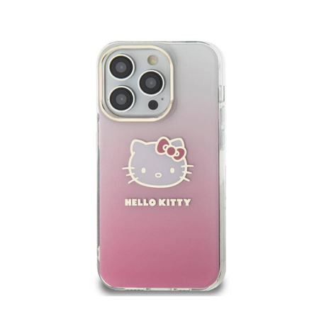 Hello Kitty IML Gradient Electrop Kitty Head - Etui iPhone 15 Pro (różowy) (HKHCP15LHDGKEP)