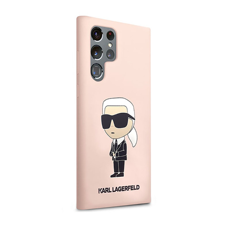 Karl Lagerfeld Silicone NFT Ikonik - Etui Samsung Galaxy S23 Ultra (różowy) (KLHCS23LSNIKBCP)