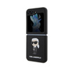 Karl Lagerfeld Silicone Ikonik - Etui Samsung Z Flip 5 (czarny) (KLHCZF5SNIKBCK)