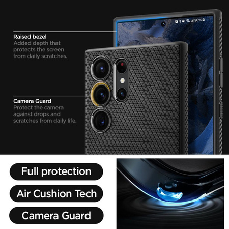 Spigen Liquid Air - Etui do Samsung Galaxy S23 Ultra (Matte Black) (ACS05614)